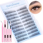 Natural Lash Extension Kit Wispy Lash Clusters Kit 168Pcs Eyelash Extension Kit 9-12MM Eyelash Clusters Lashes Individual Kit with Remover for Lash Extension, Bond and Seal and Tweezers by TNFVLONEINS - Image 8