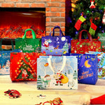 Macarrie Christmas gift wrap bags filled with holiday treats