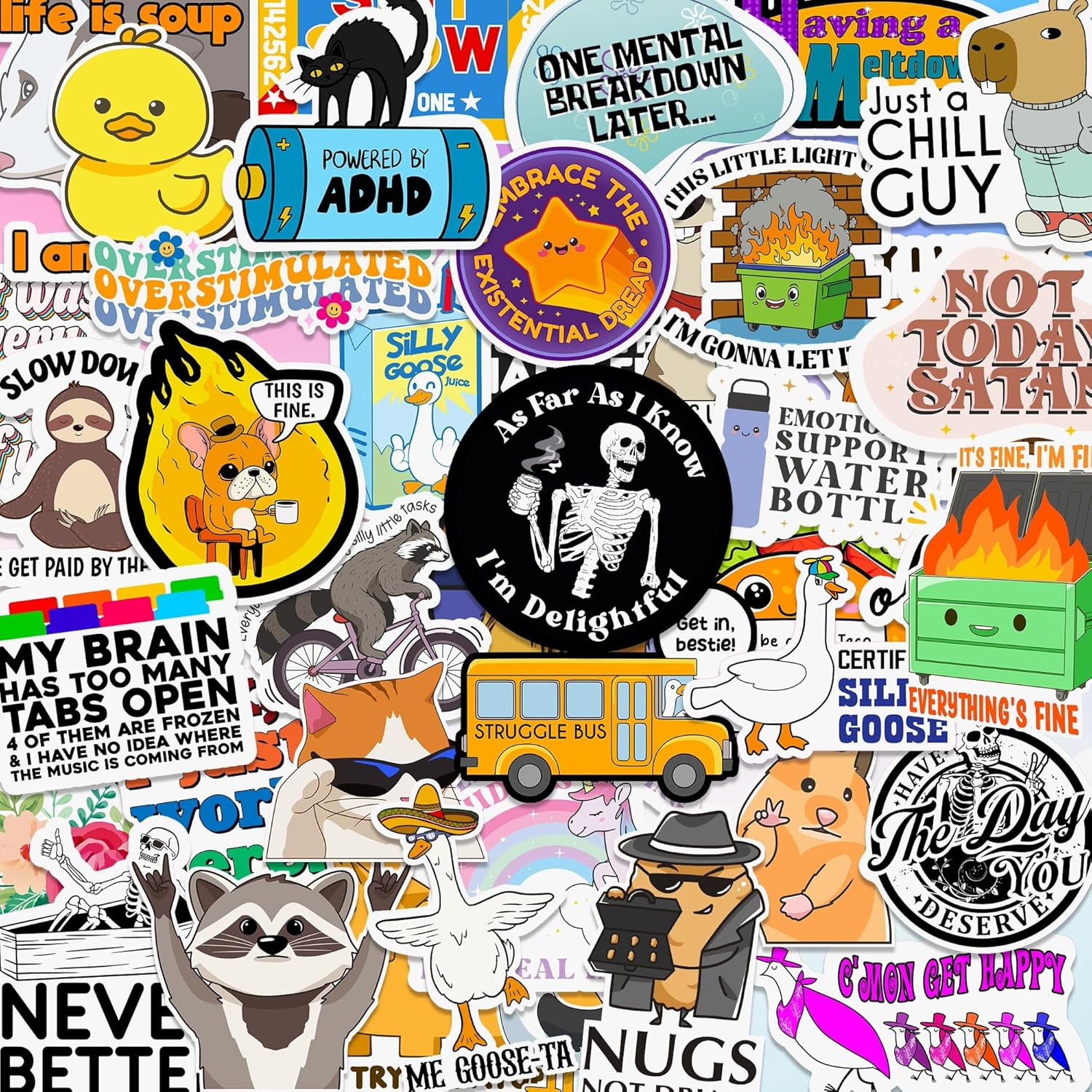 Puraesla Hot Mess Xpress 225 pieces holographic sticker pack