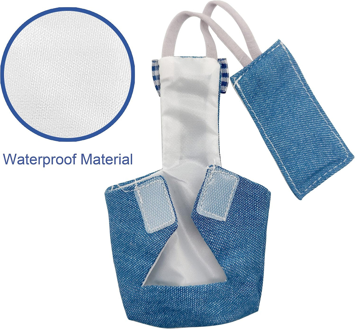 The complete VANFAVORI medium bird diaper kit highlighting the eighty inch outdoor training rope leash handle and the highly absorbent cotton pad insert.