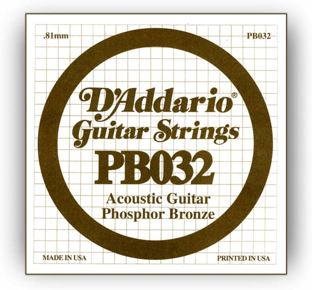 D'Addario PB021 back packaging and specifications