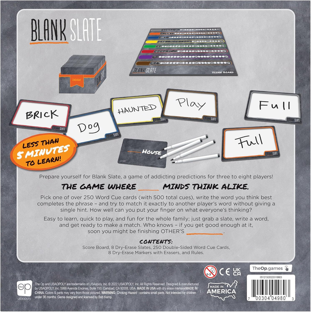 USAOPOLY BLANK SLATE, Where Great Minds Think Alike, Fun Family-Friendly Board Game, Word Association Party Game, Easy to Learn, Fun to Play Family Game Night, 3-8 Players, Ages 8+ - Image 10
