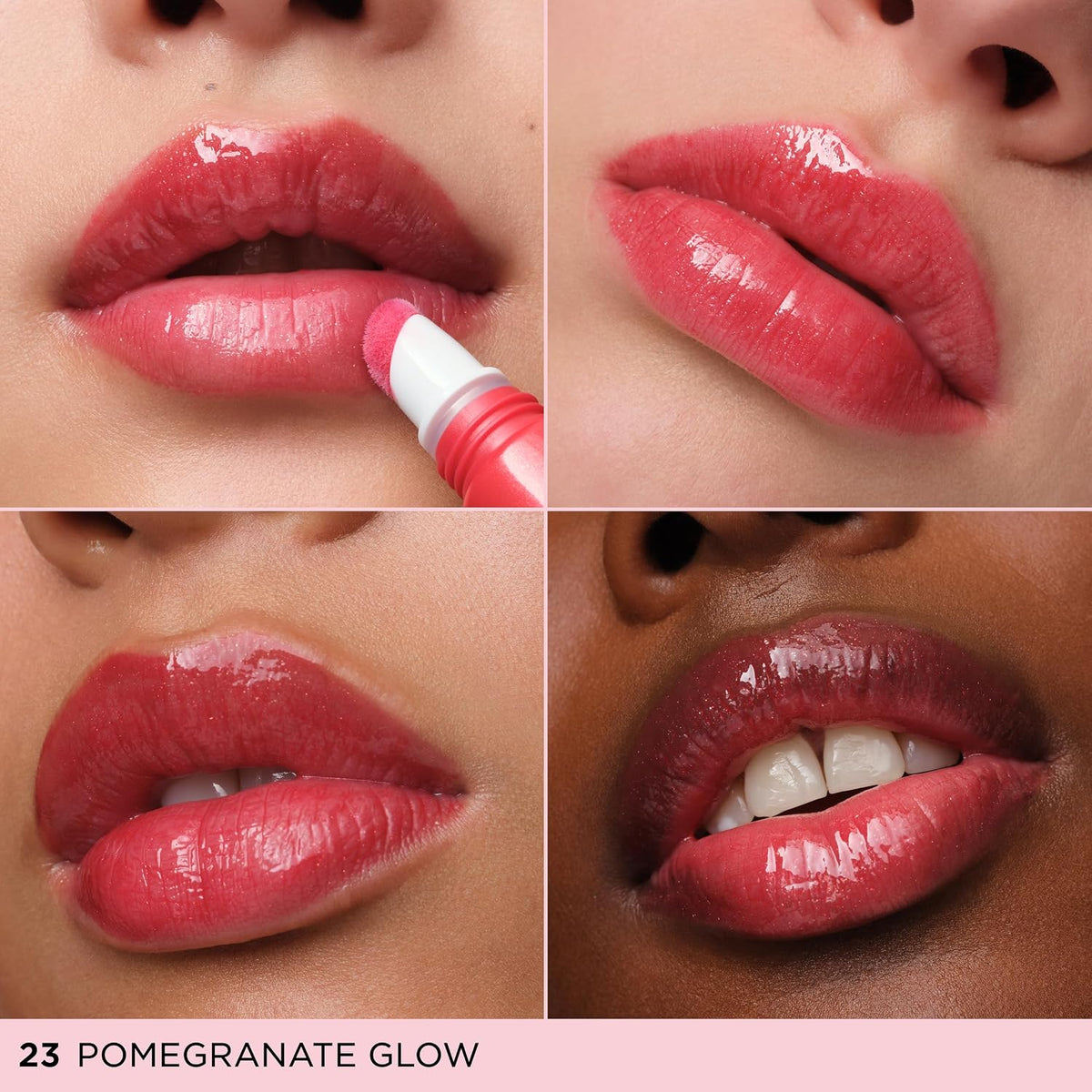 Clarins Lip Perfector Pomegranate Glow shade swatch