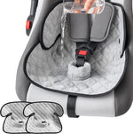 Momsyla 2 pack waterproof piddle pads front view for car seats