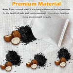Natural coconut shell activated carbon material close up view