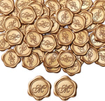 Yoption Initial M Gold Wax Seal Stickers 100 Pack front view
