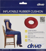 Drive Medical donut cushion showing inflation valve and durable rubber material
