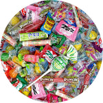Close up of various fun size wrapped candies from the ultimate variety pack