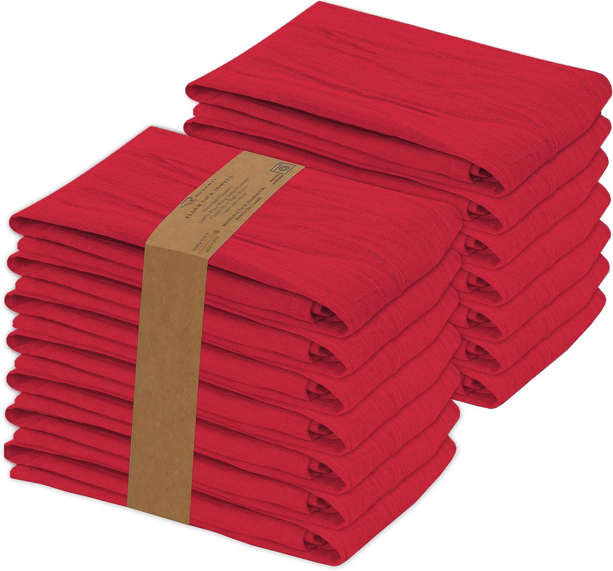 RUVANTI Flour Sack Towels 12 Pack 28"x28", 100% Cotton Ring Spun - White | Washable & Reusable, Absorbent Dish Cloth. Tea Towels, Kitchen Towels are perfect for Drying, Cleaning, Wiping Stain, Dusting - Image 13