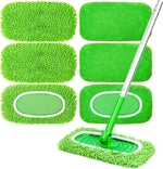 NXPPYY reusable microfiber mop pads six pack front view floor cleaning refills