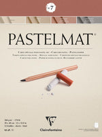 Artist drawing on Clairefontaine pastelmat card stock surface