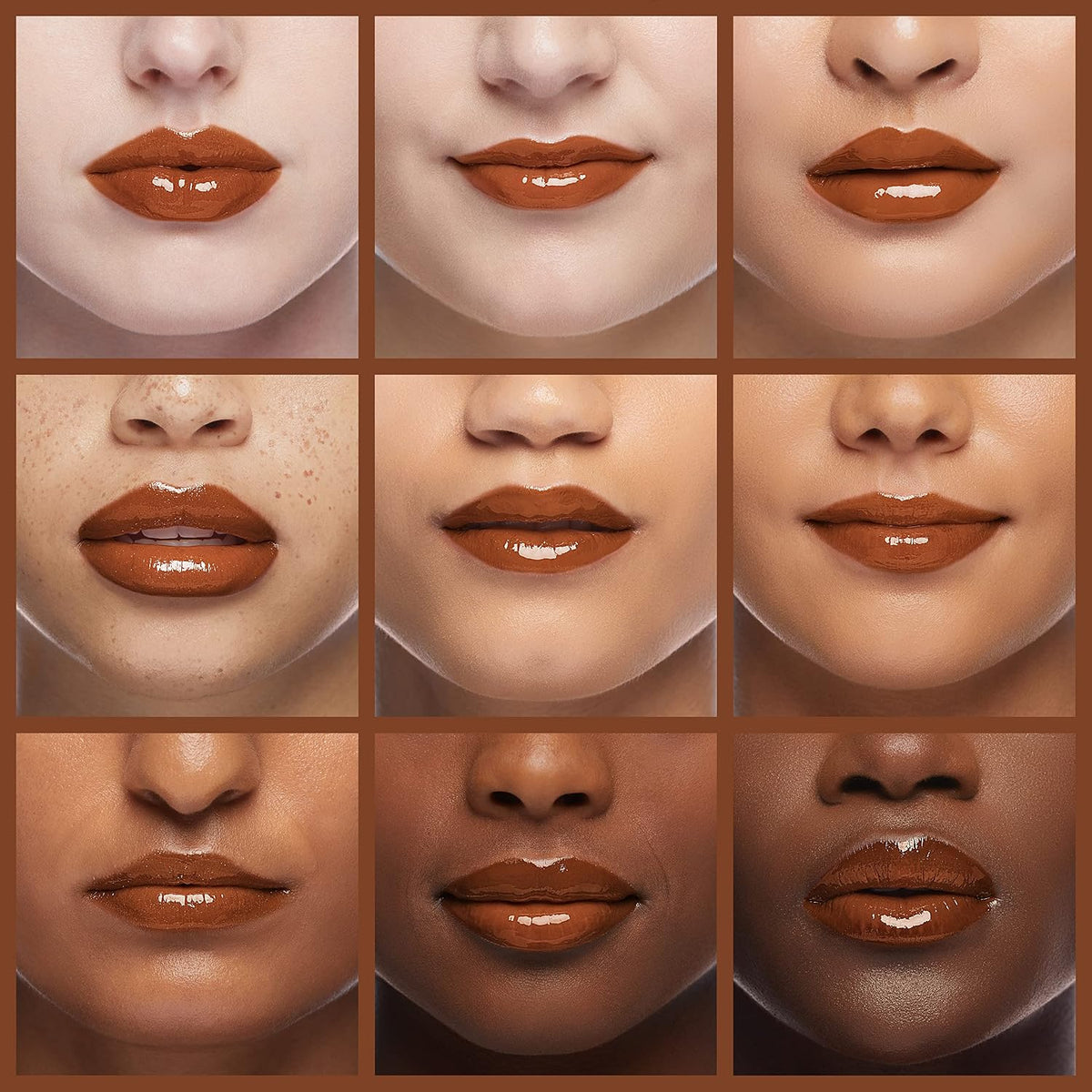 Milani Covet deep brown full coverage lipstick velvety finish.