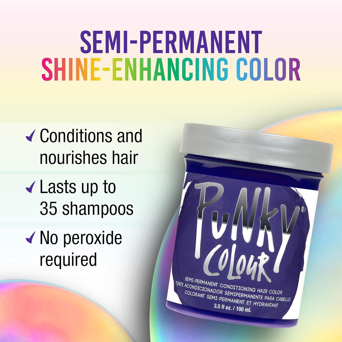 Punky Colour Violet Semi Permanent Hair Color, 3.5 fl oz - Image 2