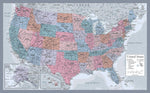 Laminated United States Map Poster - US Map Wall Chart - Made in the USA [Yellow] - Image 9