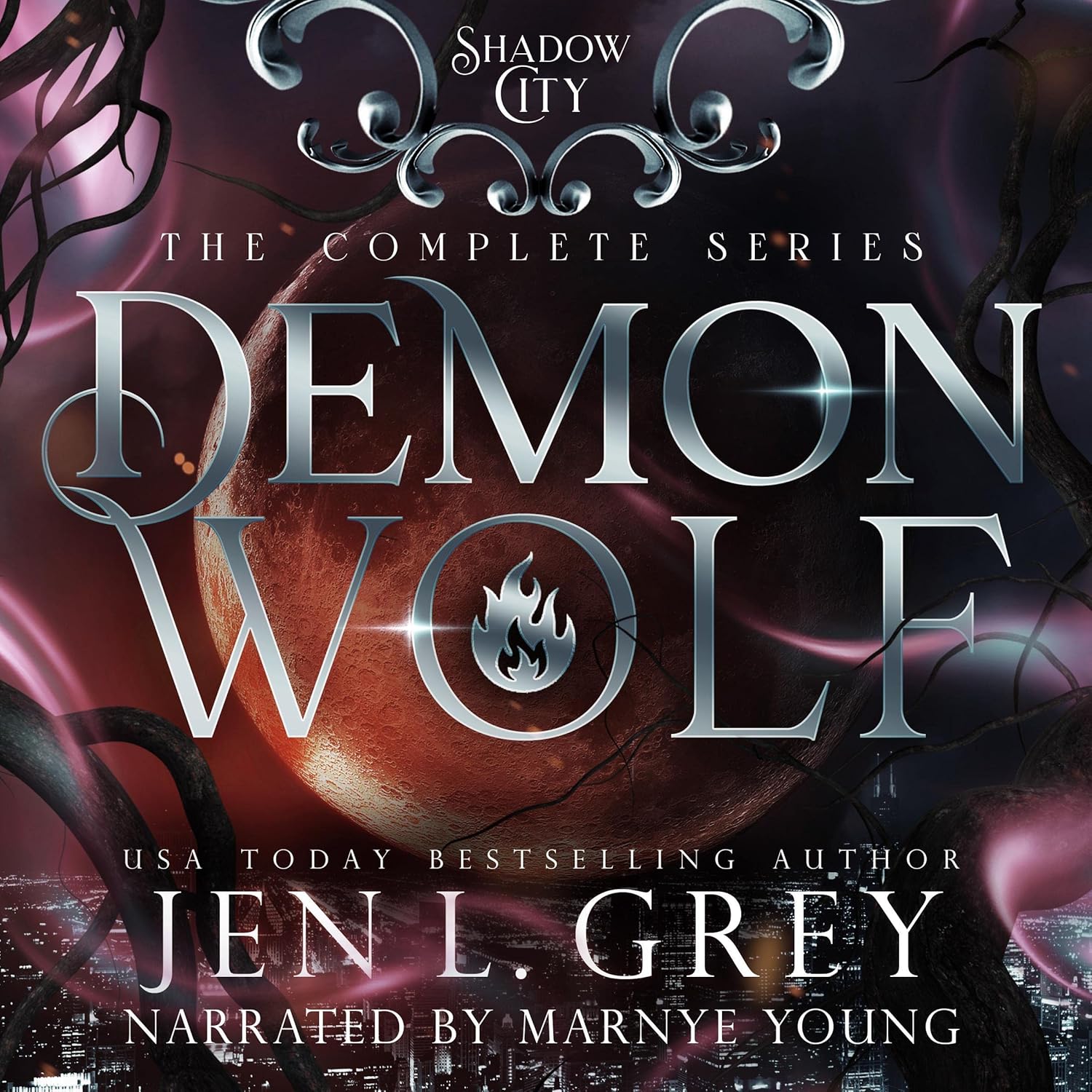 Jen L. Grey Shadow City: Demon Wolf Complete Series hardcover front view fantasy book