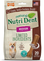 Nylabone Nutri Dent Dog Dental Chews, Natural Teeth Cleaning Dental Treats & Breath Freshener for Dogs, Filet Mignon Flavor, Medium (40 Count) - Image 10