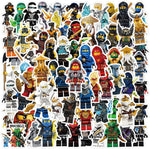 Jxjmyu 120 pieces cartoon ninja sticker pack front view