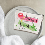 YKYENR funny makeup bag zipper and fabric close up