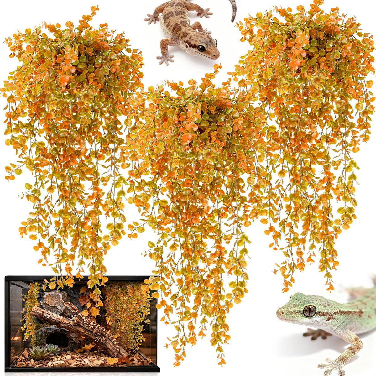 Packaging contents of Rainflow artificial hanging plants