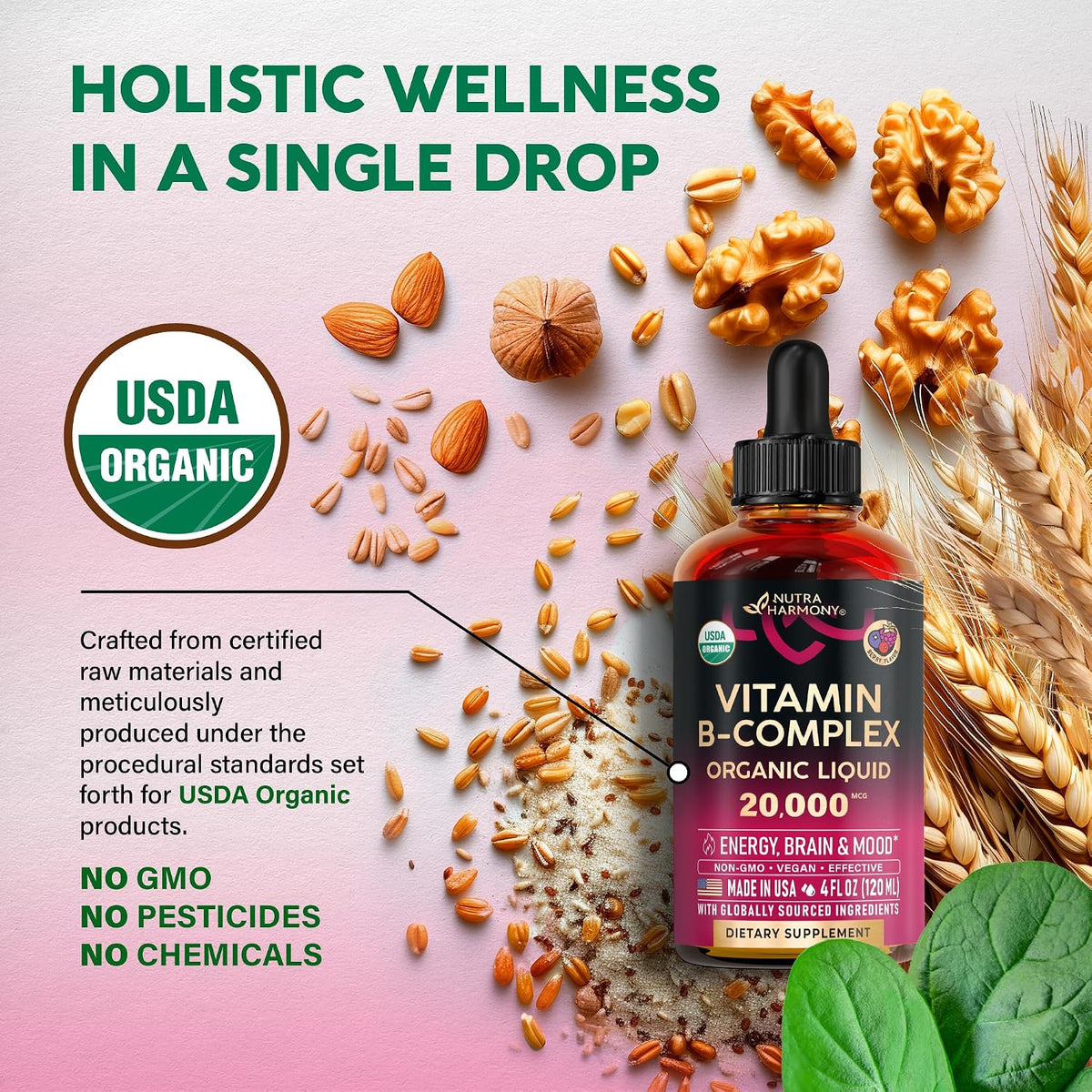 NutraHarmony vitamin b complex natural berry flavor highlight