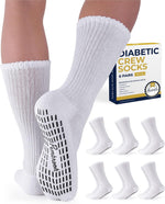 Pembrook(R) Frill Knit Diabetic Socks for Women & Men with Bamboo Viscose - 6 Pairs Non Binding Wide Neuropathy Socks for Women - Image 10