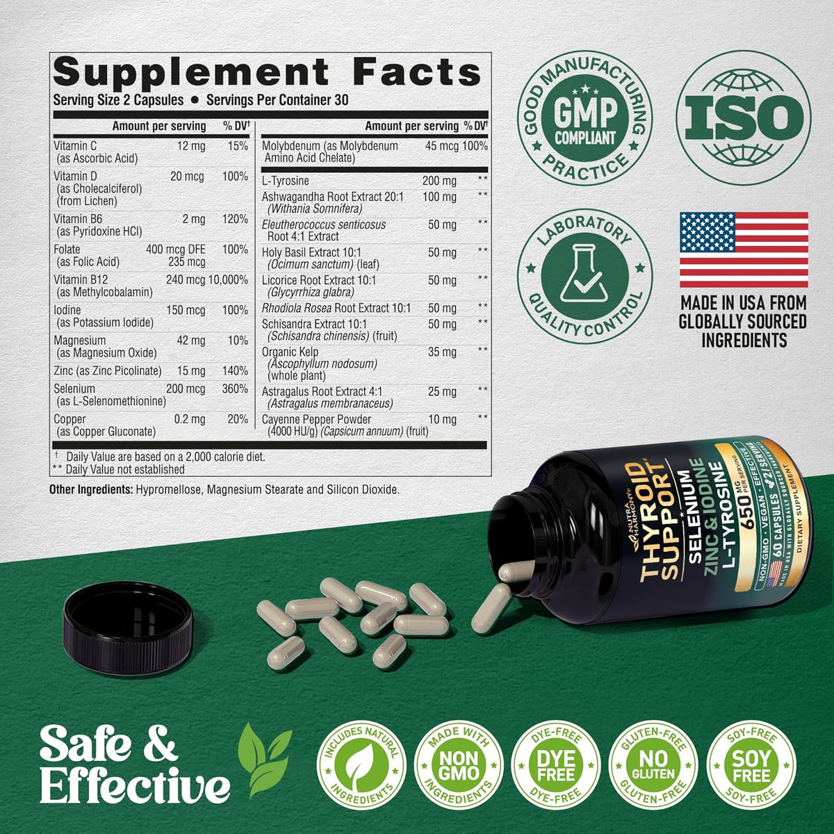 Nutraharmony adaptogen herbs blend supplement container lifestyle angle