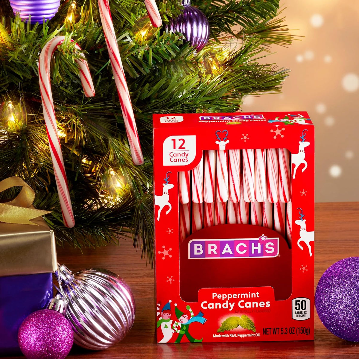 Festive Christmas stocking stuffers showing the classic spiral mint design