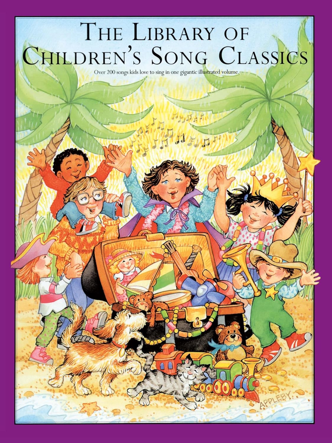The Library of Children's Song Classics â€“ Piano, Vocal and Guitar Songbook | Easy-to-Read Lyrics, Chords and Arrangements | Illustrated Collection of Storybook, Holiday and Folk Songs - Image 1