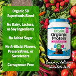 Orgain vegan protein powder creamy chocolate texture
