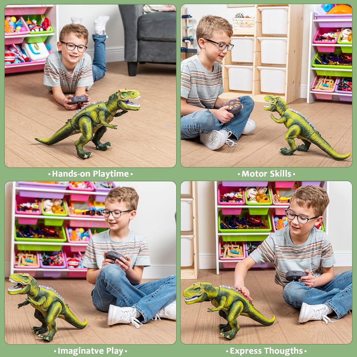 JOYIN Robot Dinosaur Toy for Kids Boys 3+ Big T.rex with Light and Realistic Roaring Sound, Remote Control Walking & Dancing Dinosaur, Electronic Toy for Kid, Birthday Gift for Kids Boys Girls - Image 4