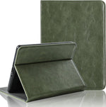 Pibibroty vintage green leather Kindle case front view