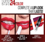 Maybelline Super Stay 24, 2-Step Liquid Lipstick Makeup, Long Lasting Highly Pigmented Color with Moisturizing Balm, Keep Up The Flame, Red, 1 Count - Image 9