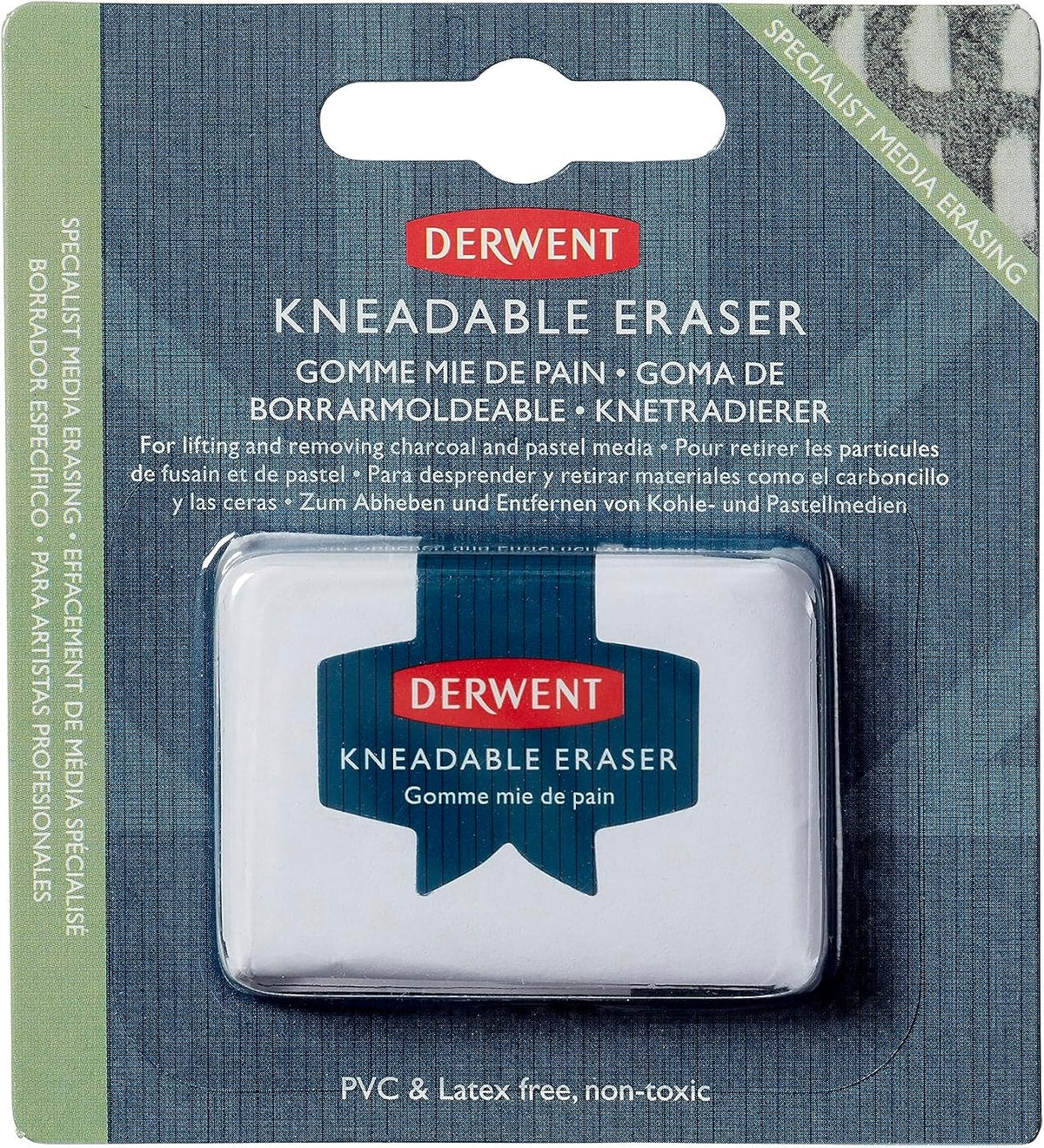 Derwent kneadable eraser gray front view package