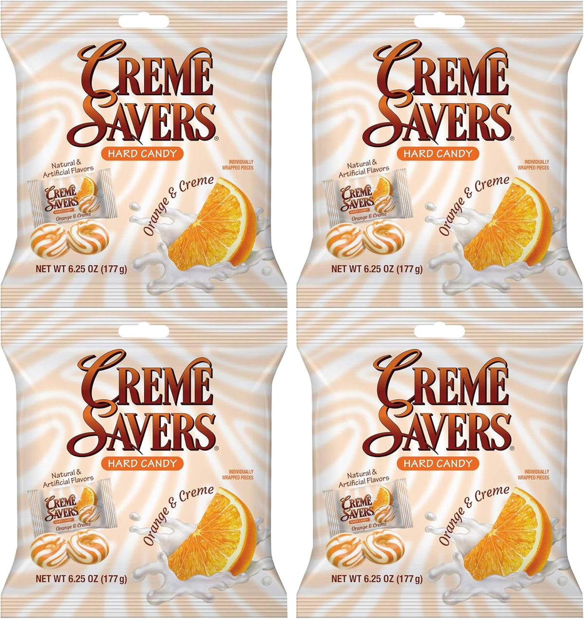 Cream Savers Strawberries and Cream hard candy swirl pattern