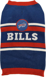 Pets First NFL Buffalo Bills dog sweater front view
