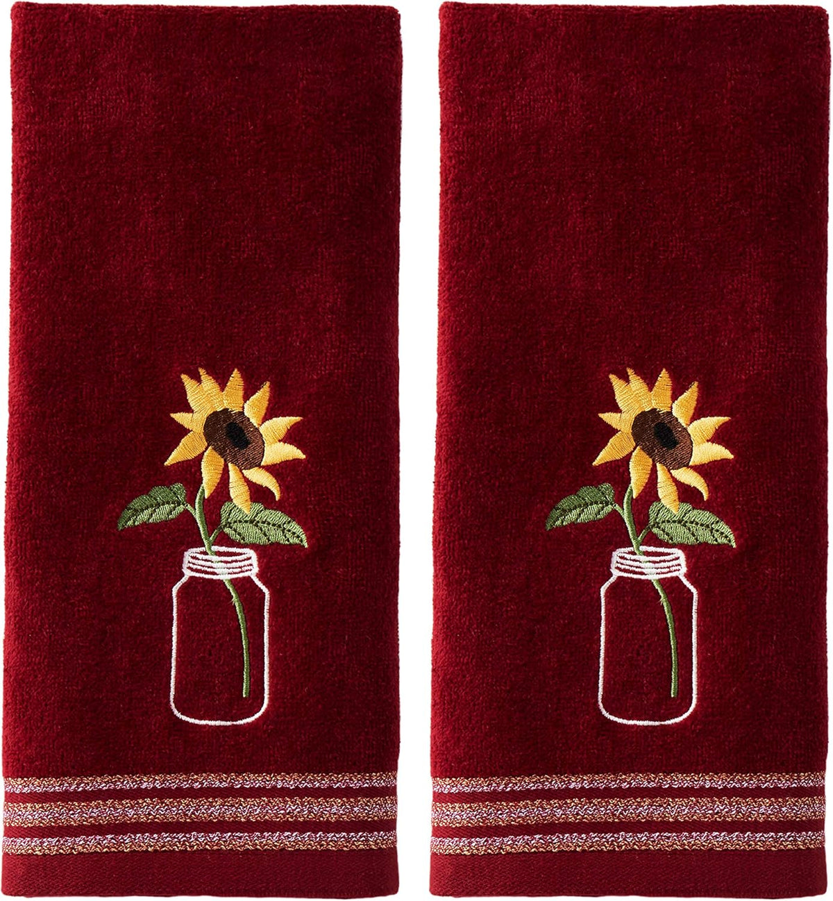 SKL Home by Saturday Knight Ltd. Flower Basket Bike Hand Towel (2-Pack), Wht - Image 12
