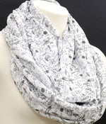 Di Capanni geeky women science scarf draped on mannequin