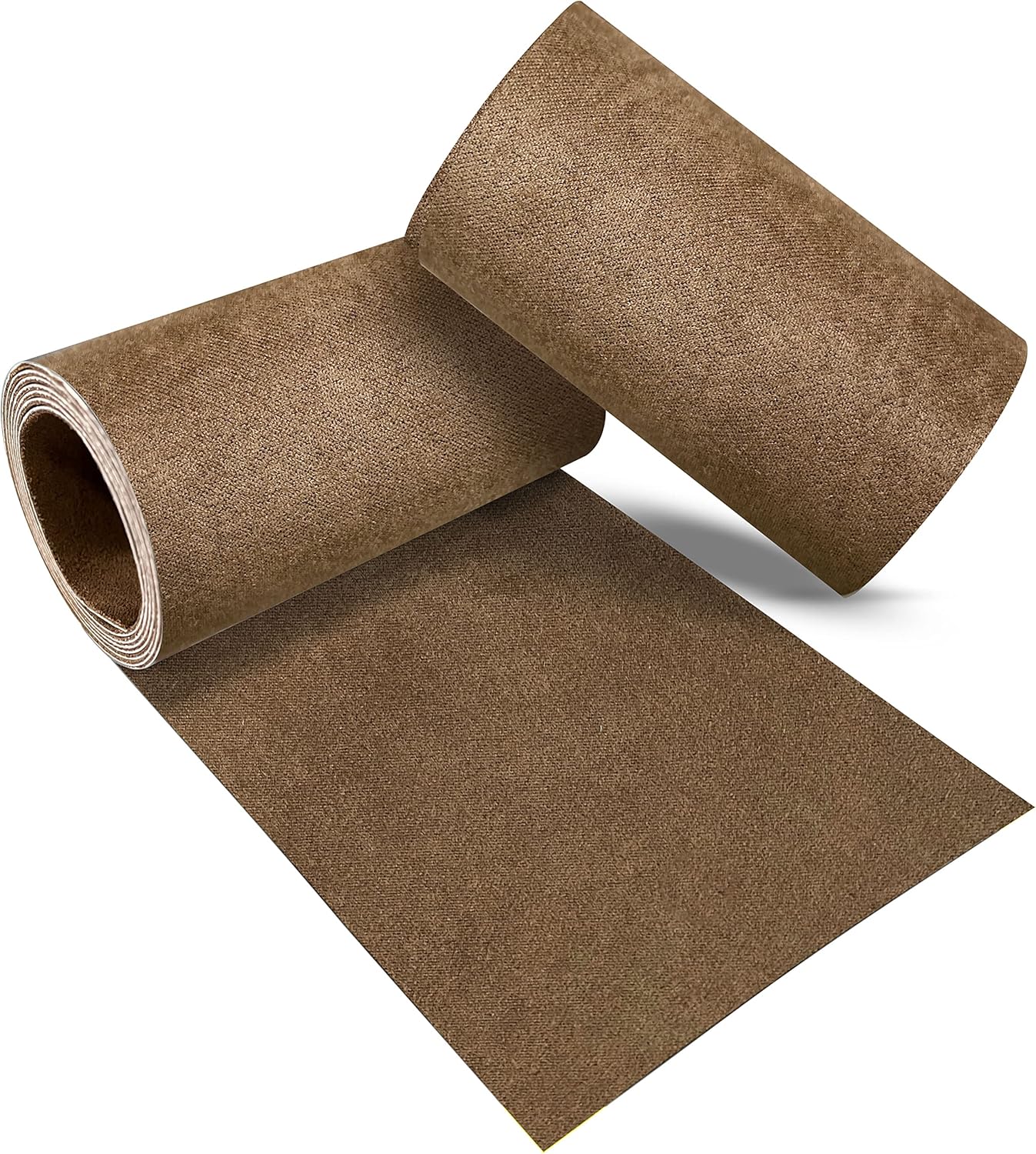 Azobur velvet repair patch front view of brown rolls