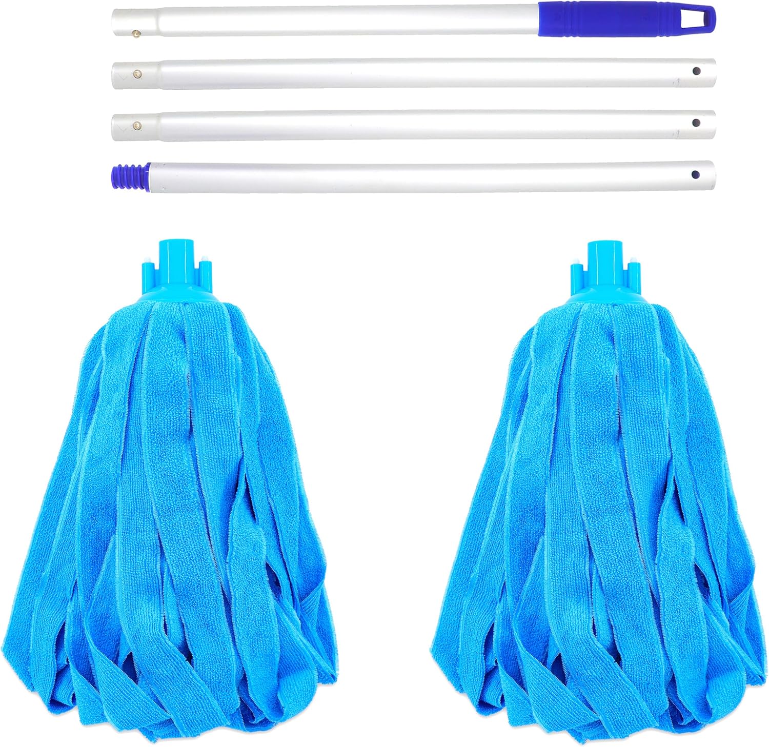 EaseYourDay microfiber cloth string mop package front view showcasing blue mop head and aluminum pole