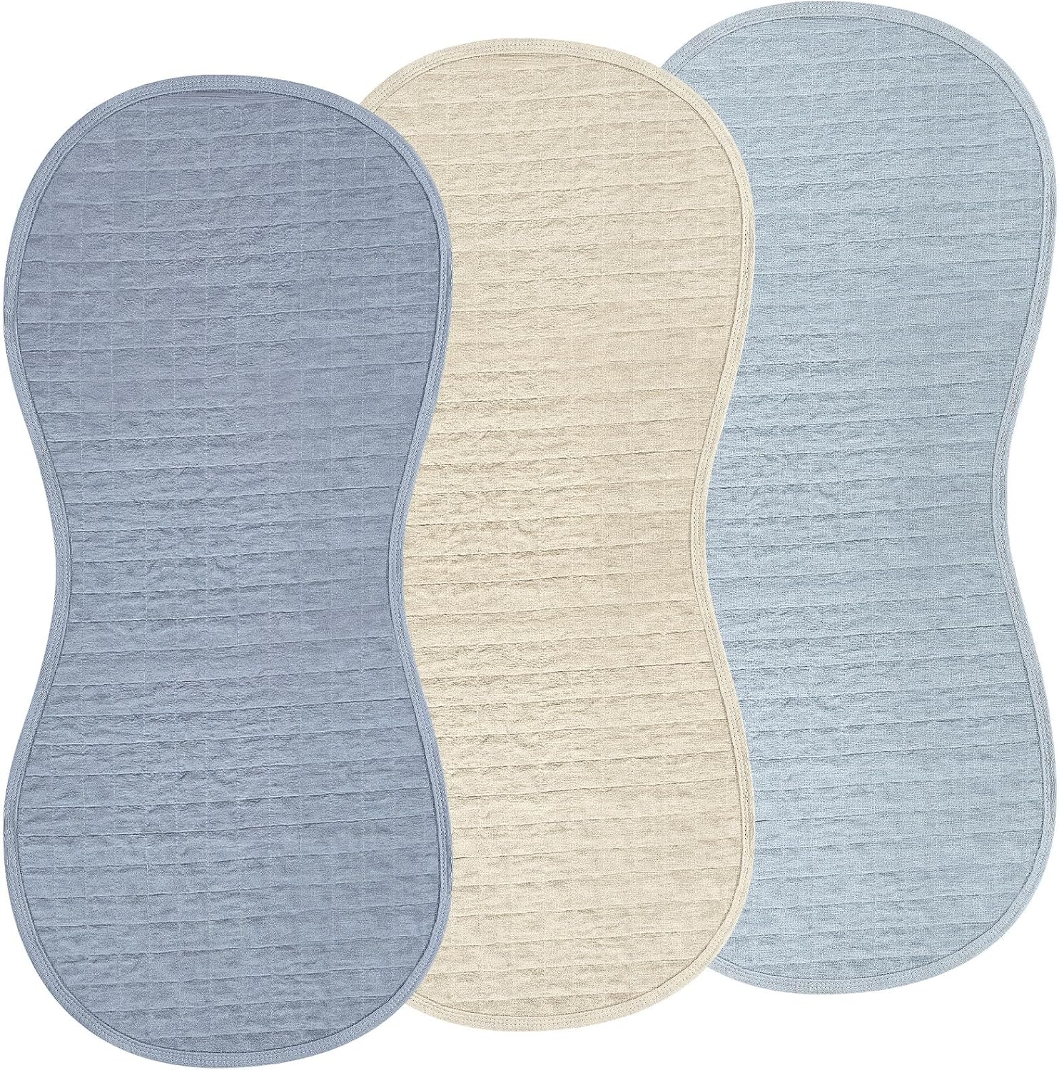 Hahafelt 3 Pieces Peanut Shape Changing Pad Liners in Blue