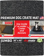 Drymate Premium Dog Crate Mat front view in dark grey