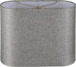 Aspen Creative 37003 Contemporary Oval Hardback Shaped Spider Construction Lamp Shade in Dark Sliver Grey, 15 1/2" wide (9" + 15 1/2") x (9" +x 15 1/2") x 11" - Image 12