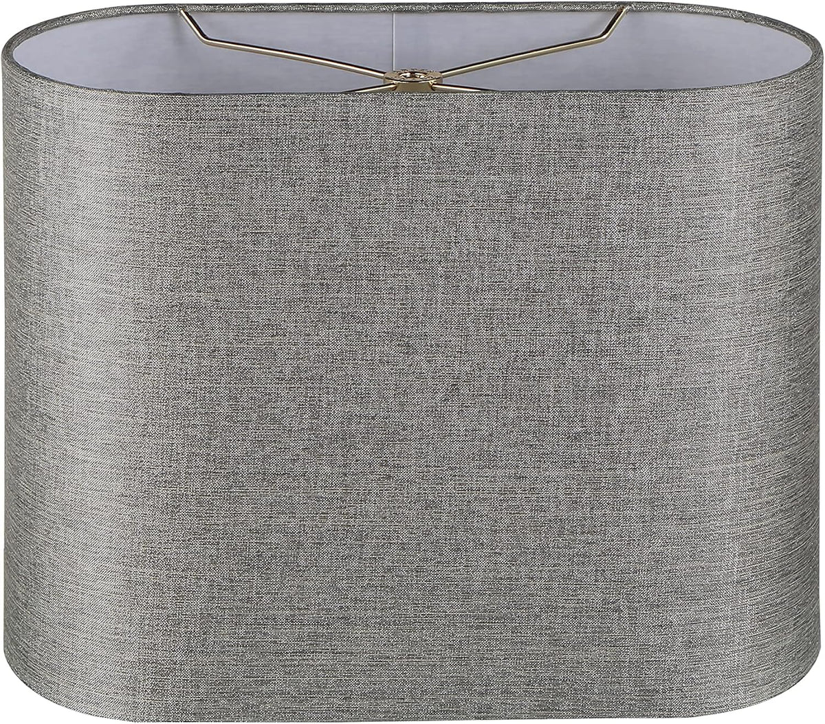 Aspen Creative 37003 Contemporary Oval Hardback Shaped Spider Construction Lamp Shade in Dark Sliver Grey, 15 1/2" wide (9" + 15 1/2") x (9" +x 15 1/2") x 11" - Image 12