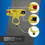 Red and black replacement blade cassettes inside the polymer tool