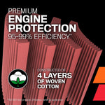Round tapered cone shape of the high performance air filter