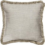 Sorra Home x Sunbrella Fringe Pillow, 18 x 18 x 6 inches, Canvas Natural and Taupe - Image 10