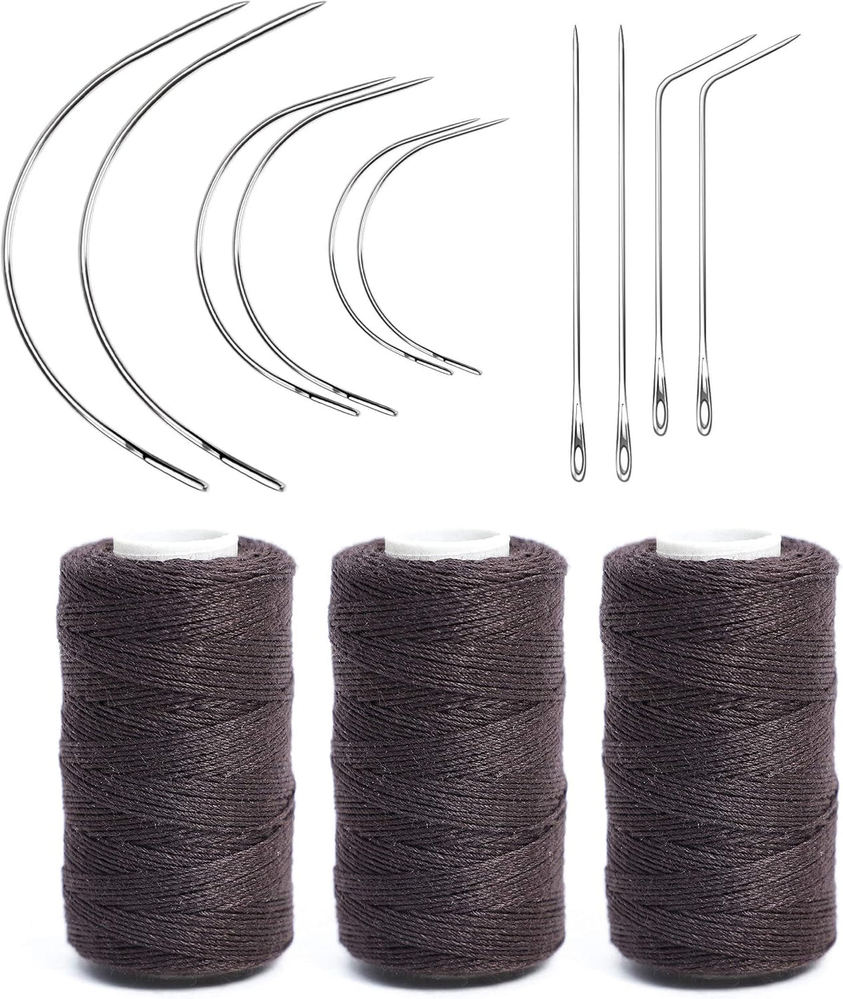 Ryalan UV Resistant High Strength Polyester Thread for Upholstery, Outdoor Market, Drapery, Beading, Purses, Leather, Hair Weave Bundles, Hair Extensions, Wig DIY Project 3 Rolls (3 Thread, Brown) - Image 9