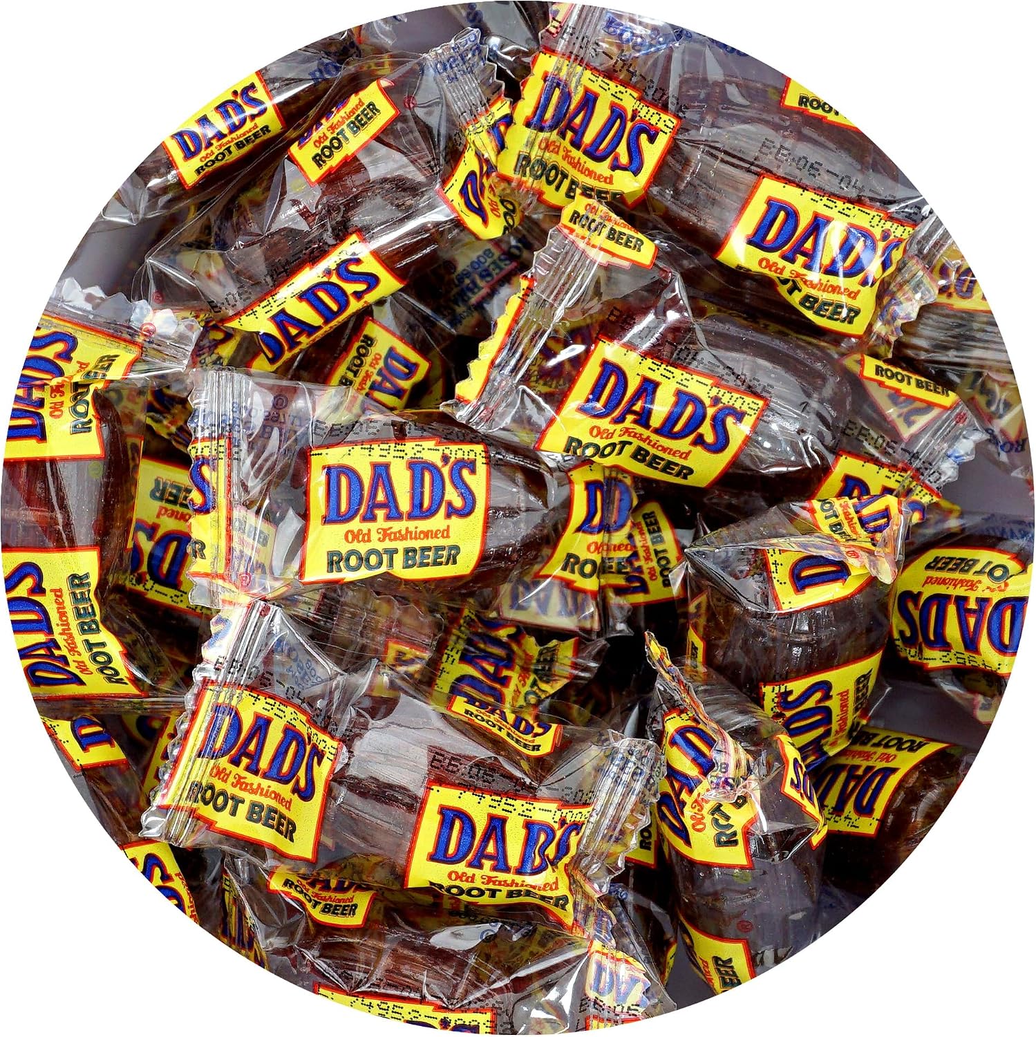 The Hampton Candy Company Dad's Root Beer Barrels front view