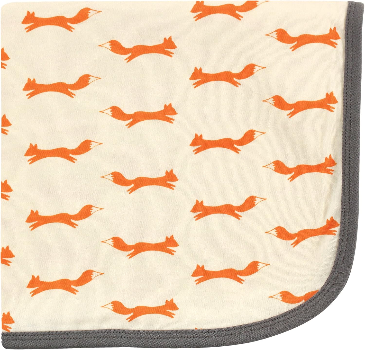 Touched By Nature organic cotton fox swaddle blanket front view