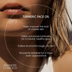 Advanced Clinicals turmeric face serum ingredient highlights